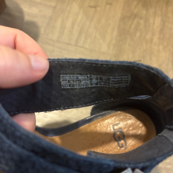 Ugg Australia Char Mar Wedge Leather Ankle Strap in Navy Blue - Picture 8 of 8